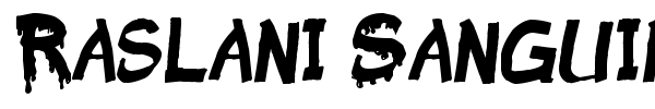 Raslani Sanguinar Kaeser font preview